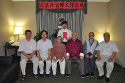 Il Maestro Yang Jun con i Gran Maestri Sun Yongtian, Chen Zhenglei, la Sig.ra Hu Ruidi, i Gran Maestri Yang Zhenduo, Wu Wenhan e Ma Hailong